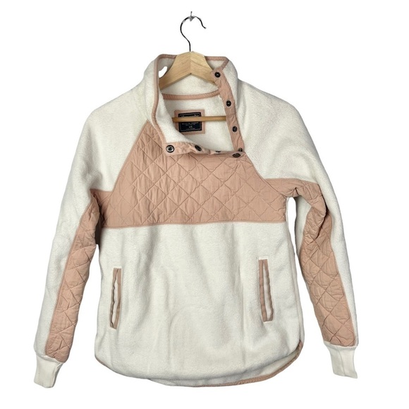 Abercrombie & Fitch Asymmetrical Snap Up Fleece Sweatshirt XXS - Picture 3 of 7